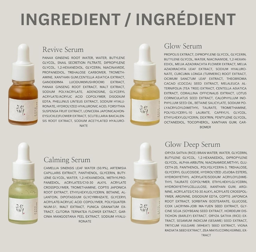 Beauty of Joseon Hanbang Serum Discovery Kit Gift Set - Moisturizing Travel Size Mini Korean Skincare - 10ml each