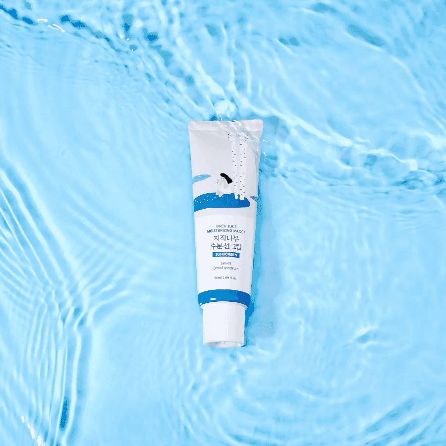 Round Lab Birch Moisturizing Sunscreen UVLock SPF 45+ Broad Spectrum - Decreases inflammation, purifies and hydrates with its extensive minerals, enzymes, proteins and antioxidants