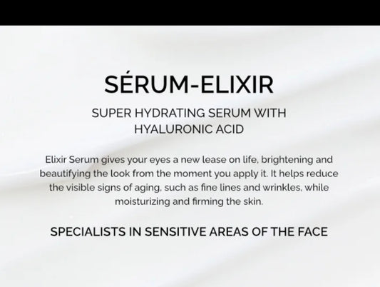 Christian Breton Serum ELIXIR - Hydrating & Firming Under Eye Serum for Smoothing Under Eyes - Hyaluronic Acid, Squalene & Peptides - Ophthalmologist Tested