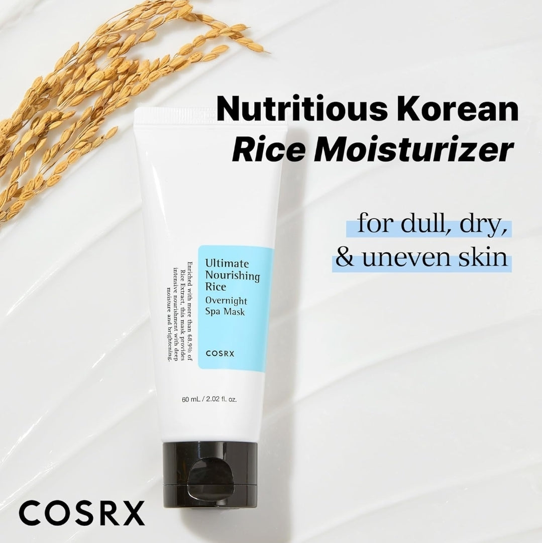 Mascarilla de spa nocturna de arroz nutritiva definitiva de COSRX: extracto de arroz al 68 % y niacinamida al 2 %