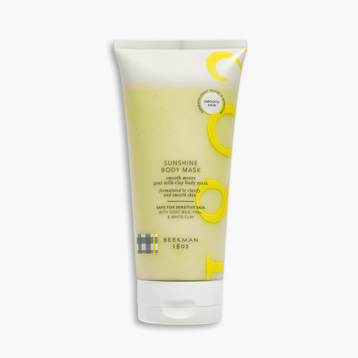 Beekman 1802 Sunshine Clay Body Mask - Goat Milk Clay - Exfoliating, Brightening, Smoothing Hydrating Body Mask