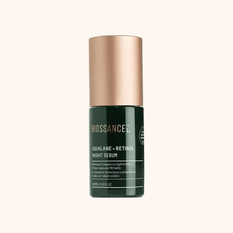 Biossance Squalane + Retinol Night Serum - For Fine Lines and Wrinkles - Effective retinol serum for sensitive skin types