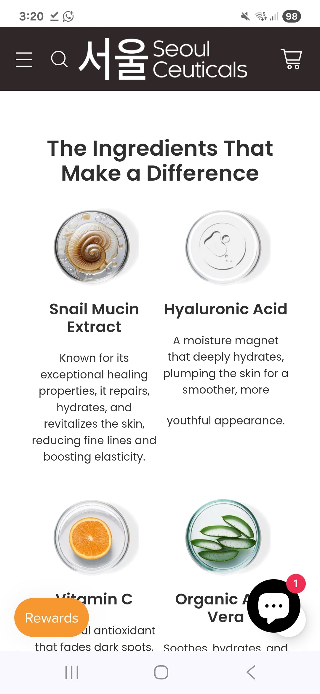 Suero de caracol ultra de Seoul Ceuticals: suero de noche que suaviza las líneas finas e ilumina la piel.