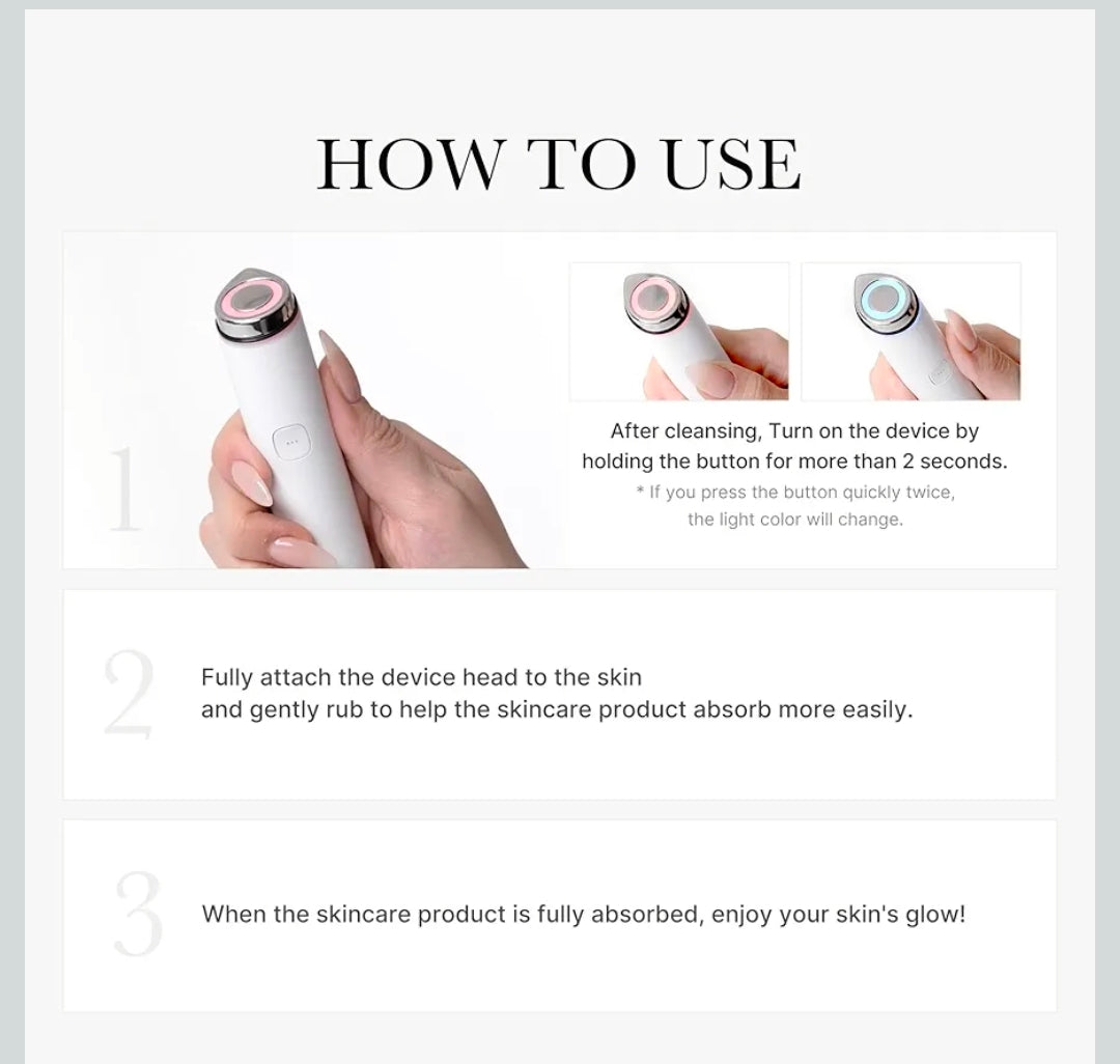 medicube Mini Booster Pro - White - Portable Glow Booster for Glass Skin, Boosting Skin Care Skincare Absorption