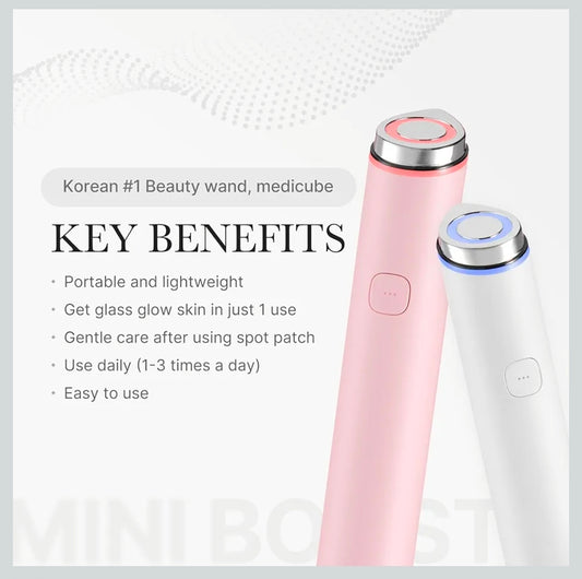 medicube Mini Booster Pro - White - Portable Glow Booster for Glass Skin, Boosting Skin Care Skincare Absorption