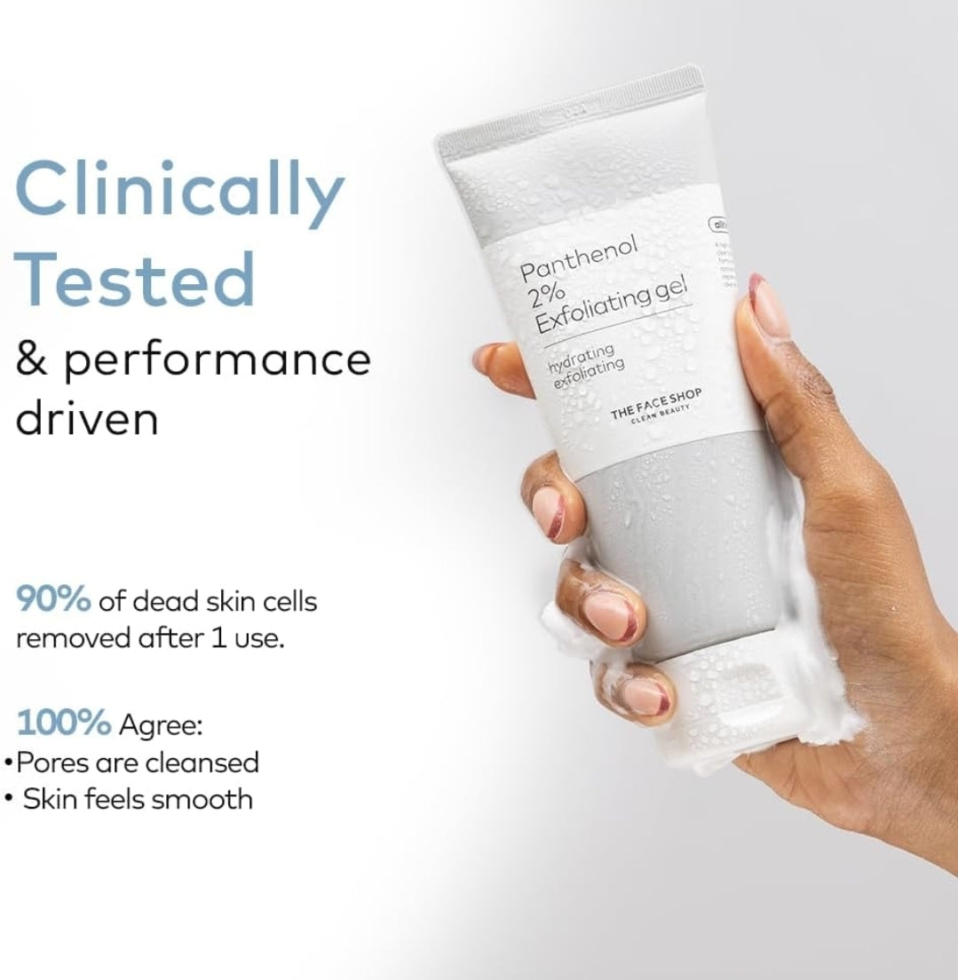 The Face Shop Alltimate Panthenol 2% Exfoliating Gel - Polish - Daily Gentle Hydrating Exfoliator Gel for Glowing Skin