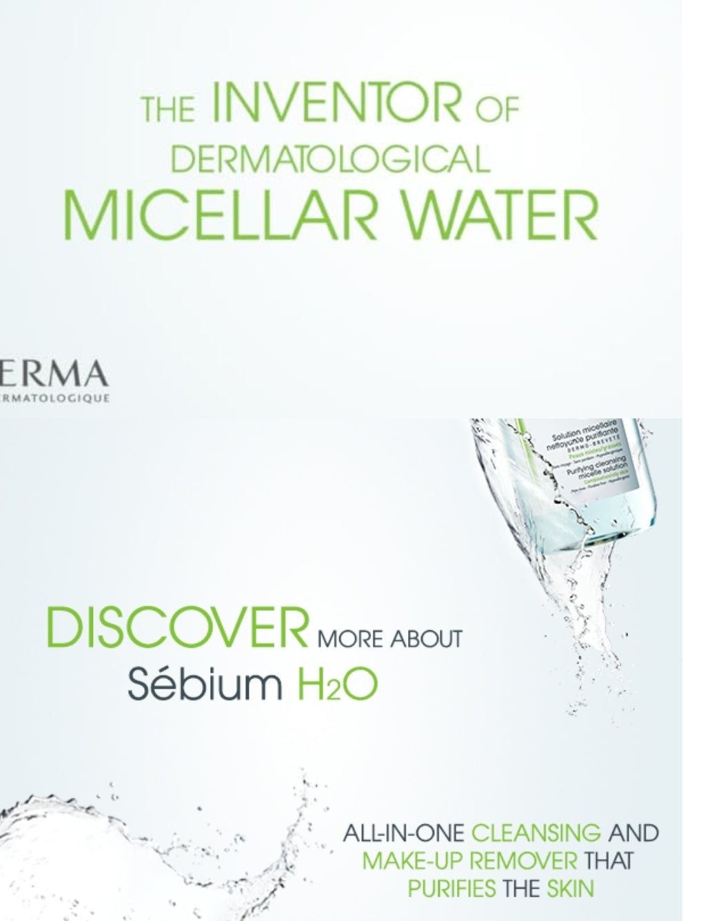 Agua Micelar Bioderma Sébium H2O - Limpiador y Desmaquillante Facial - Limpiador Facial para Piel Mixta a Grasa