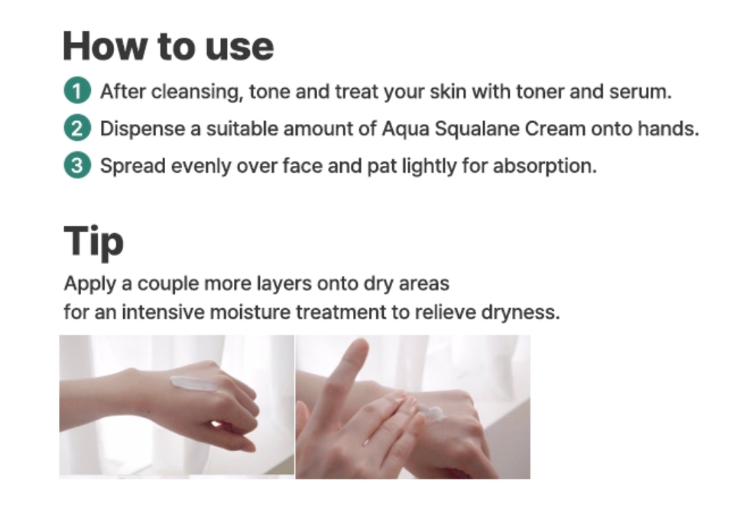 S. Nature AQUA SQUALANE MOISTURIZING CREAM - Face Moisturizer for Dry and Sensitive Skin, Vegetable Squalane 150,00ppm, Long-lasting Hydration, Pore Care Cream