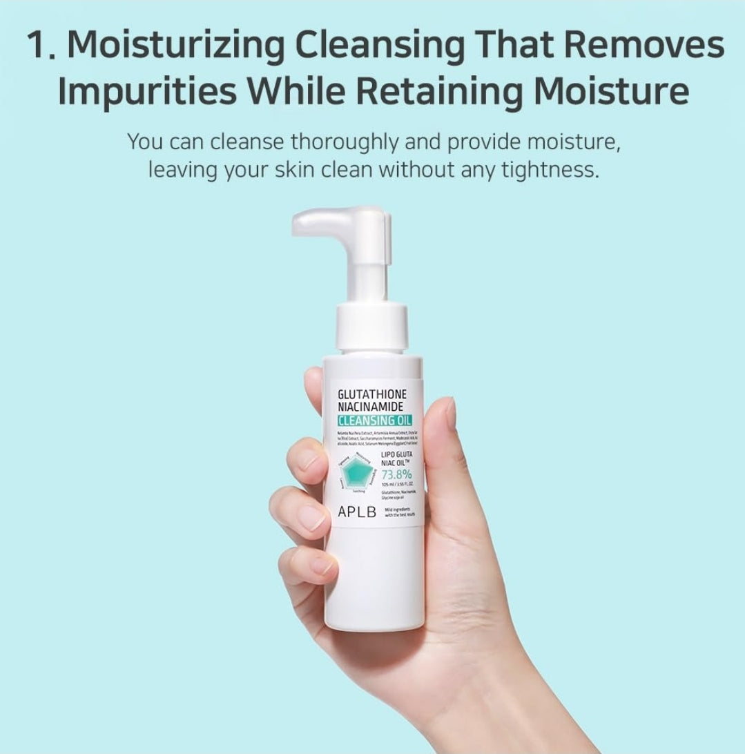 APLB Glutathione Niacinamide Cleansing Oil - LIPO GLUTA NIAC OIL 73.8% - Hydration & Nutrition