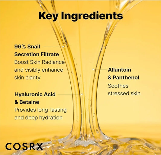 COSRX Advanced Snail 96 Mucin Power Essence - Repairing Serum, Hydrating Serum with Snail Secretion Filtrate for Dull Skin & Fine Lines