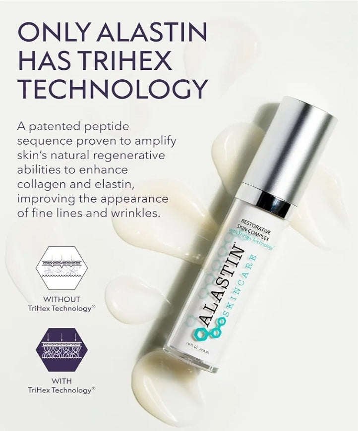 ALASTIN Skincare Restorative Skin Complex TriHex Anti-Aging Face Serum 0.5 oz - Reduce Fine Lines & Wrinkles with Niacinamide + ALASTIN Skincare Inhance Post-Injection TriHex Hydrating Face Serum 0.33 oz - 2 Piece Set