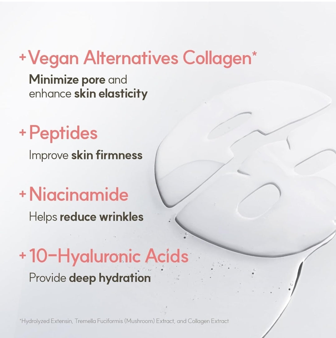 The Face Shop At Home Aesthetic Original Collagen Mask - Korean Glass Skin Essential, Peptide Hydrogel Mask for Firming & Skin Elasticity, Moisturizing - 1 Mask