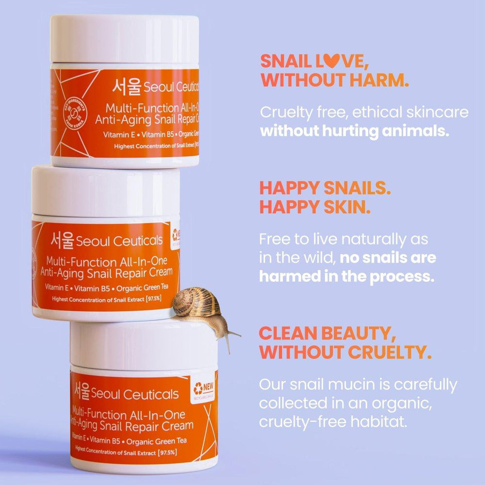 Crema reparadora antiedad multifunción de caracol todo en uno de Seoul Ceuticals