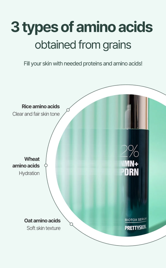 Prettyskin 2% NMN+ PDRN Biotox Serum - For signs of aging and improve overall skin texture