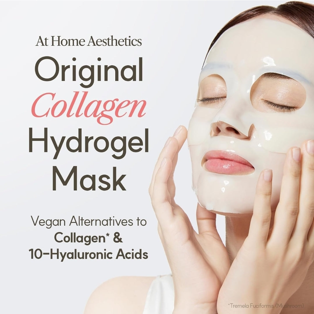 The Face Shop At Home Aesthetic Original Collagen Mask - Korean Glass Skin Essential, Peptide Hydrogel Mask for Firming & Skin Elasticity, Moisturizing - 1 Mask
