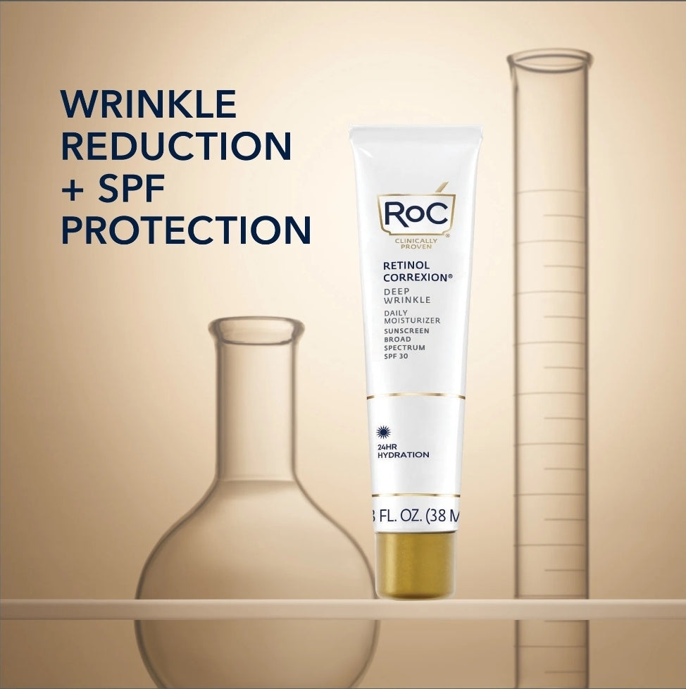 RoC Retinol Correxion Deep Wrinkle Anti-Aging Day Cream SPF 30 - 2 Pack + Eye Cream