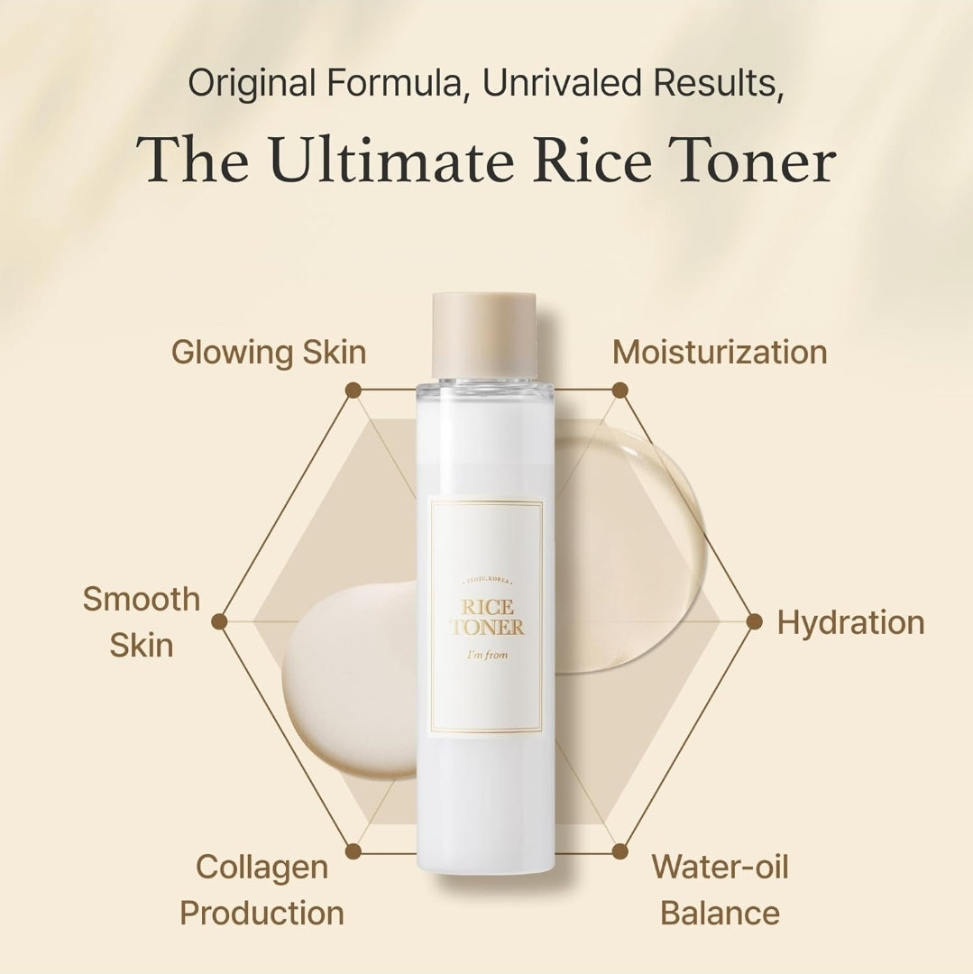 I'm From Rice Toner - Is a brightening and hydrating toner that helps to target dull, irritated, or aging skin