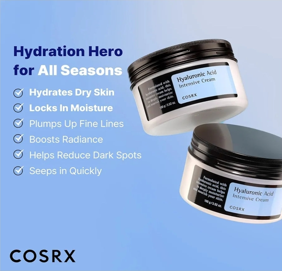 COSRX Hyaluronic Acid Moisturizing Cream - Moisturizer for Sensitive Skin