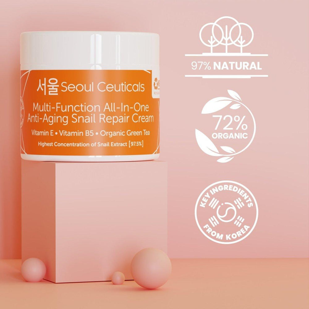 Crema reparadora antiedad multifunción de caracol todo en uno de Seoul Ceuticals