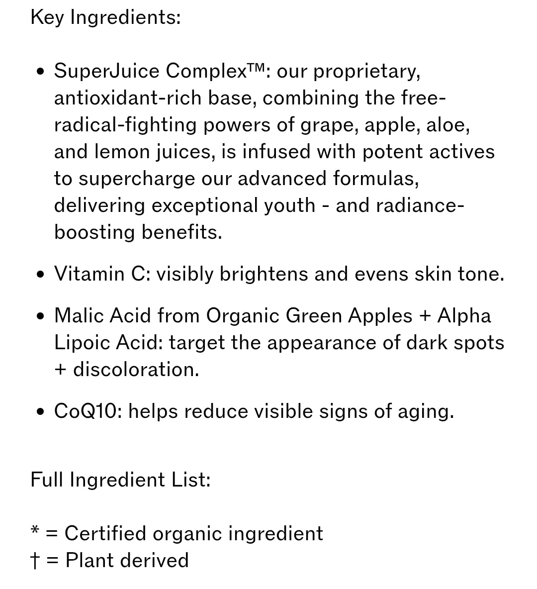 Hidratante antiedad de manzana verde Juice Beauty