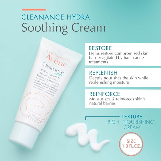 Avene Cleanance HYDRA Soothing Cream - Rich Moisturizer