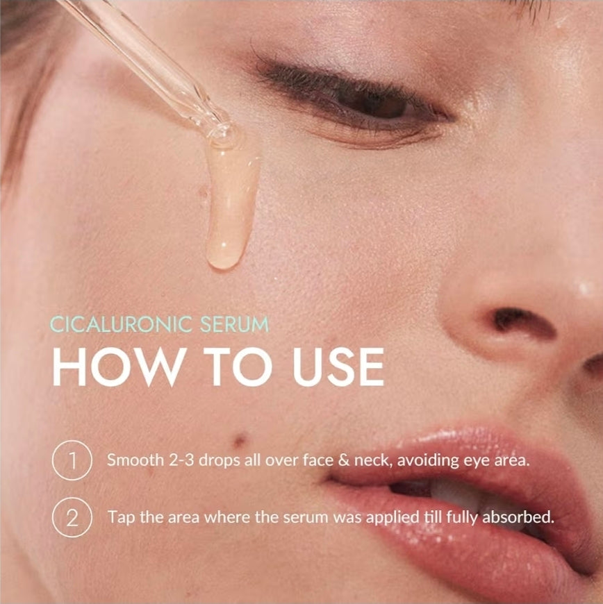 Mizon Cicaluronic Serum - Soothing Moisturizing Centella Asiatica Hyaluronic Acid Vegan Formula, Pigmentation, and Wrinkle Care