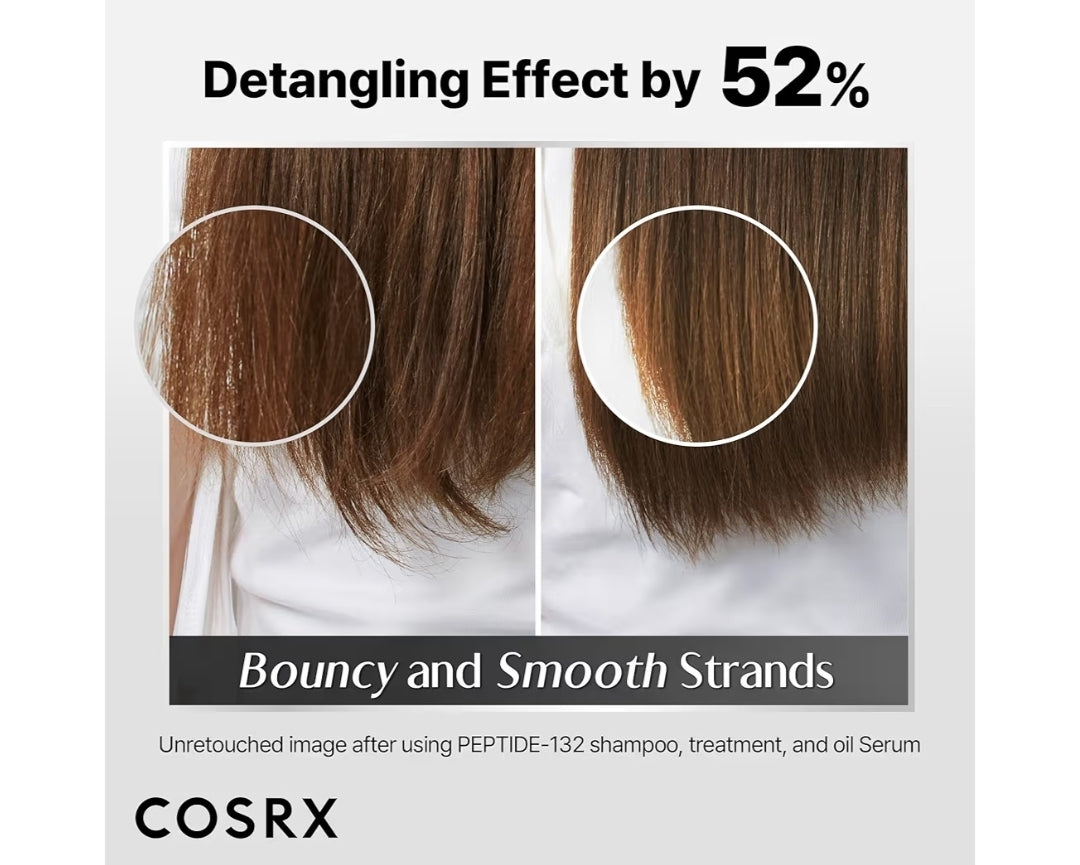 COSRX PEPTIDE 132 Ultra Perfect Hair Bonding Oil Serum - Keratin Treatment for Frizzy, Damaged, Dry Hair – Repairs Split Ends, Adds Hair Gloss with Argan & Jojoba Oils – For All Hair Types
