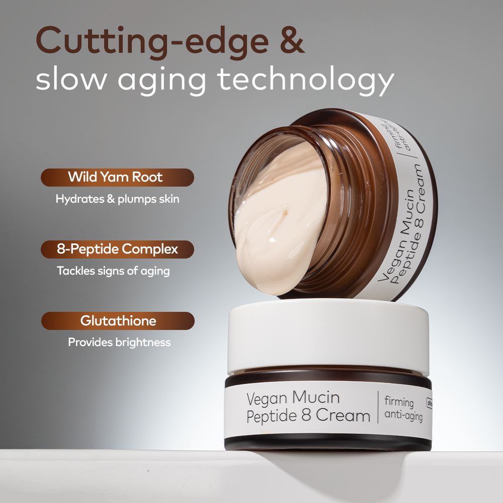 The Face Shop Alltimate Vegan Mucin Peptide 8 Cream - Hydrating, Firming Anti-Aging Cream