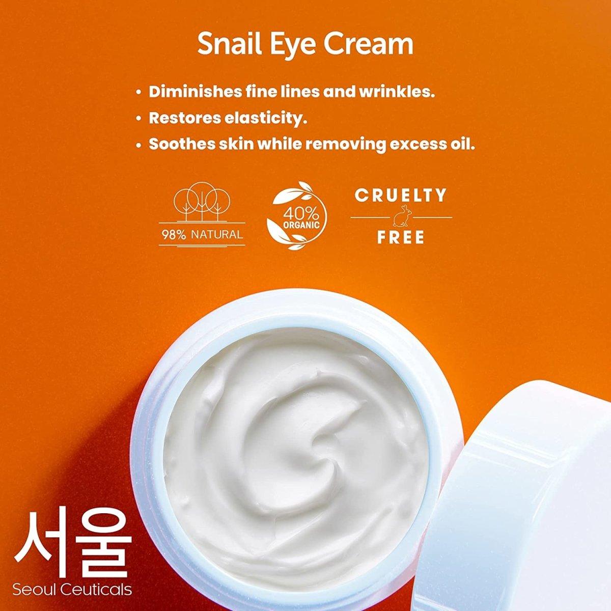 Crema para ojos con caracol de Seoul Ceuticals