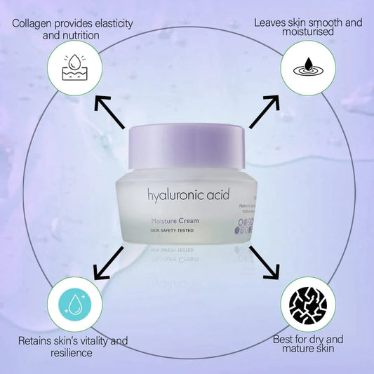 ITS SKIN Hyaluronic Acid Moisture Cream - Improves your complexion. Combats Premature Aging, Skin Concerns Dullness, Hydrates
