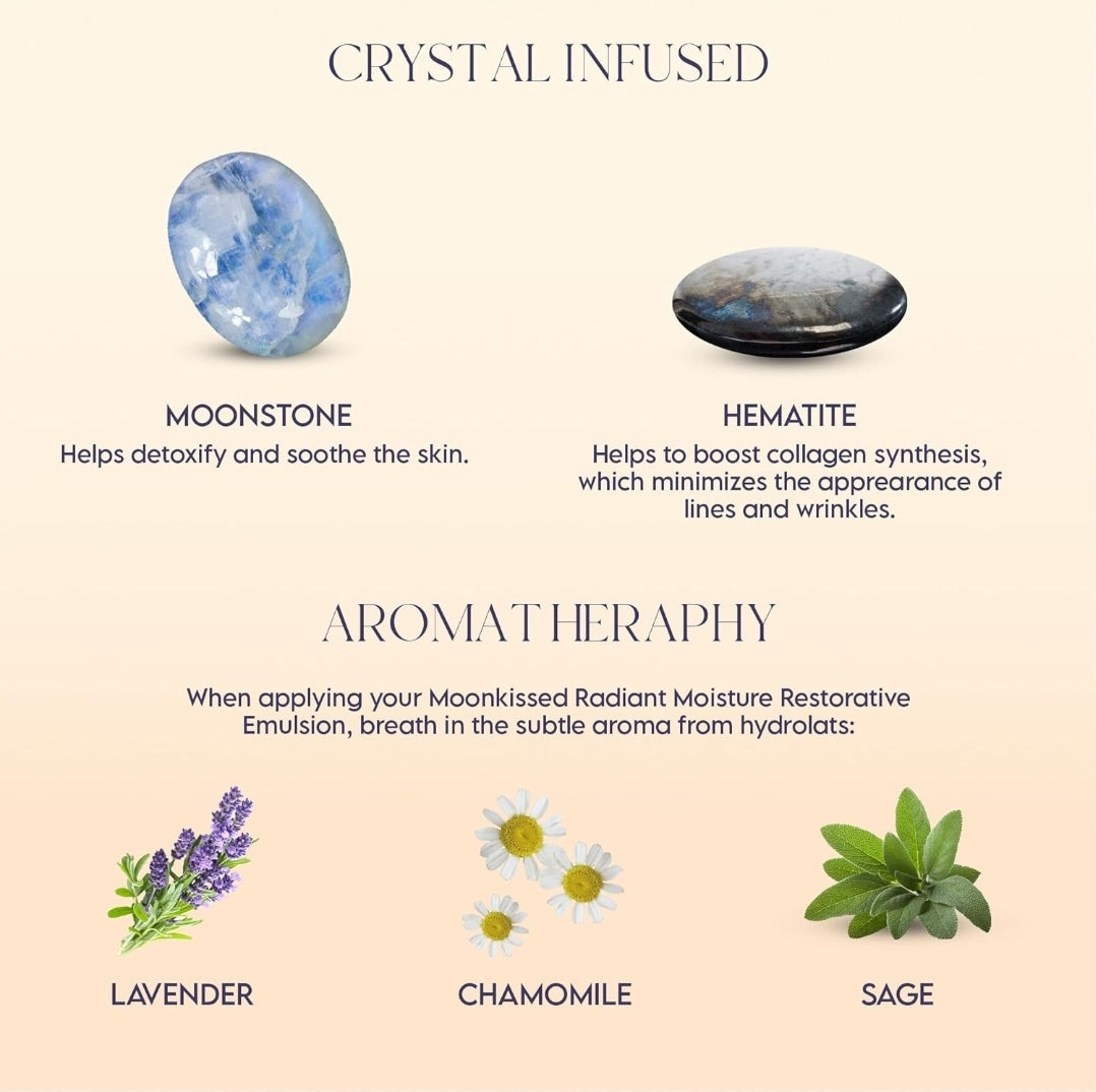 ieró Beauty Moonkissed Radiant Moisture Restorative Emulsion - Hydrating Anti-Aging Face Moisturizer, Helps Reduce Fine Lines and Wrinkles, Skincare for Day or Night, Paraben and Cruelty Free