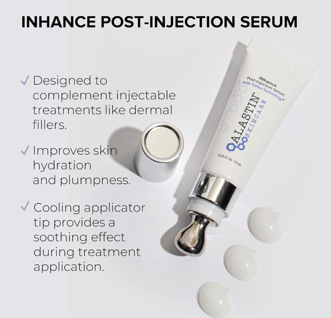ALASTIN Skincare Restorative Skin Complex TriHex Anti-Aging Face Serum 0.5 oz - Reduce Fine Lines & Wrinkles with Niacinamide + ALASTIN Skincare Inhance Post-Injection TriHex Hydrating Face Serum 0.33 oz - 2 Piece Set