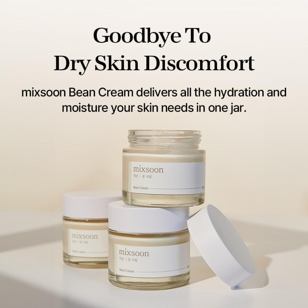 Mixsoon Bean Cream - Intensive Moisture Face Cream For Smooth, Nourished Skin, Pore & Sebum Care
