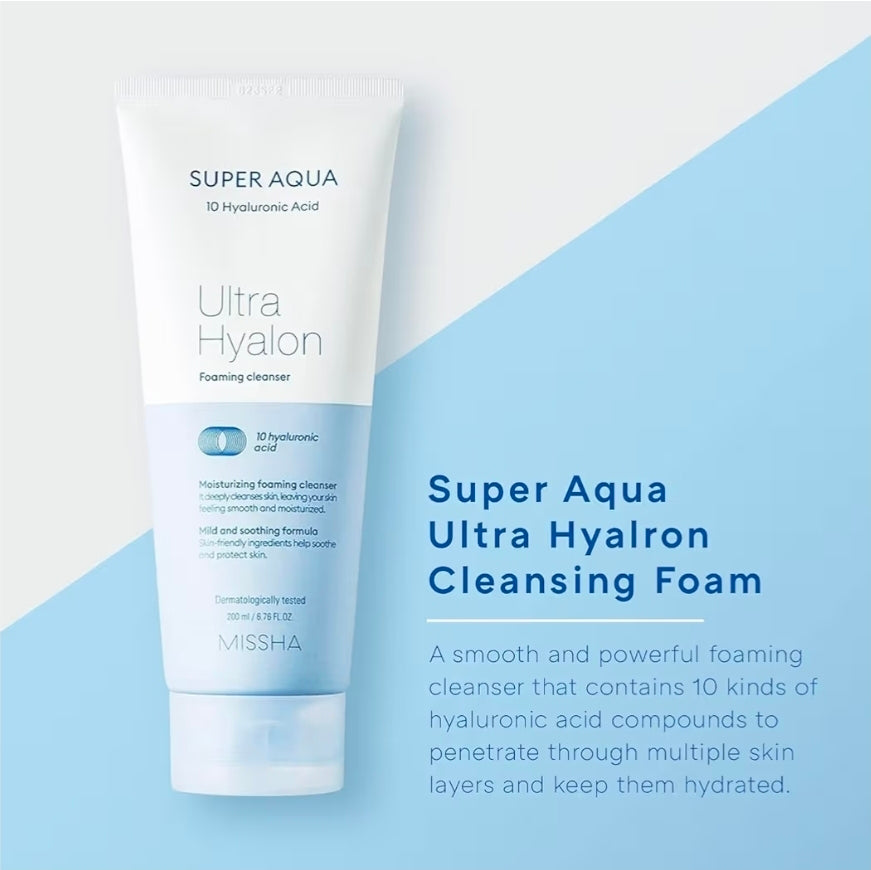 MISSHA Super Aqua Ultra Hyalron Cleansing Foam – Premium SkinCare