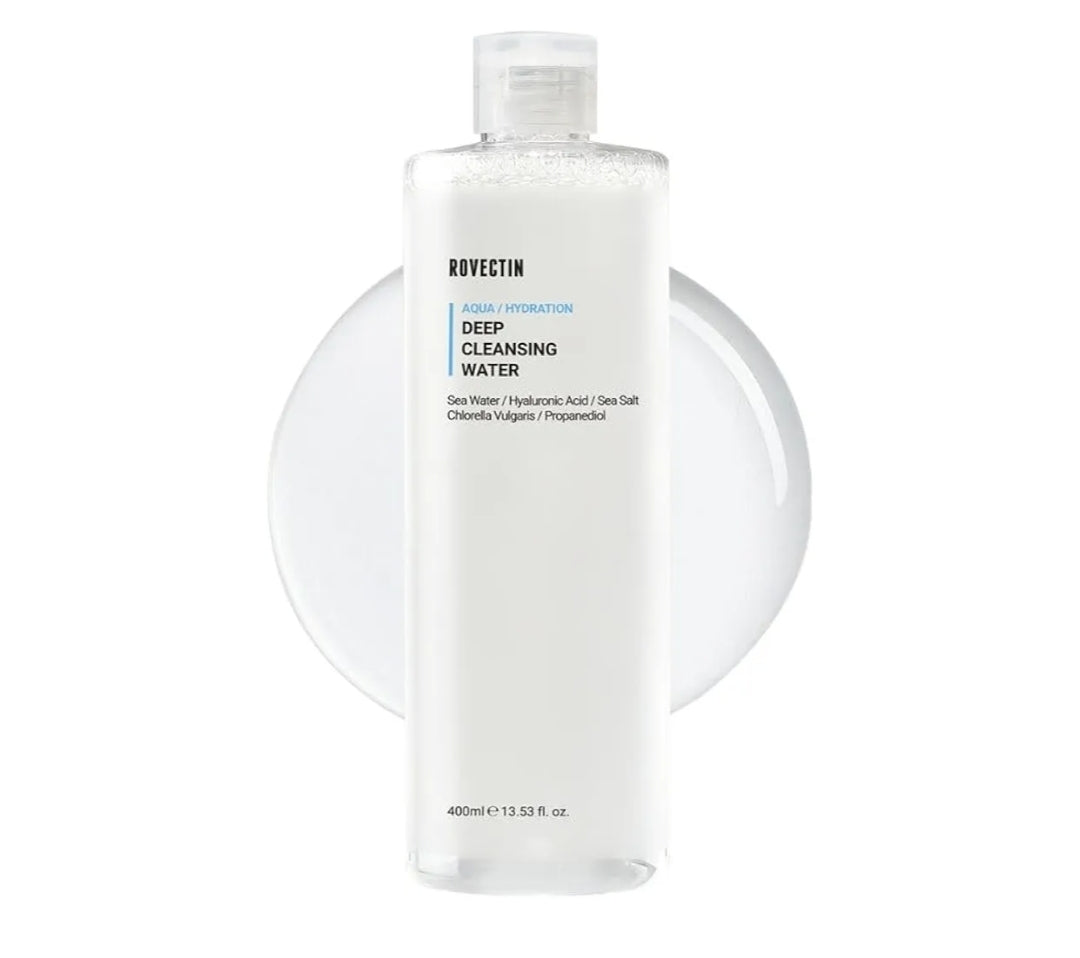 ROVECTIN Aqua Hydration Deep Cleansing Water - Impurities Remover from Ocean deep with Hyaluronic Acid and Marine Plants