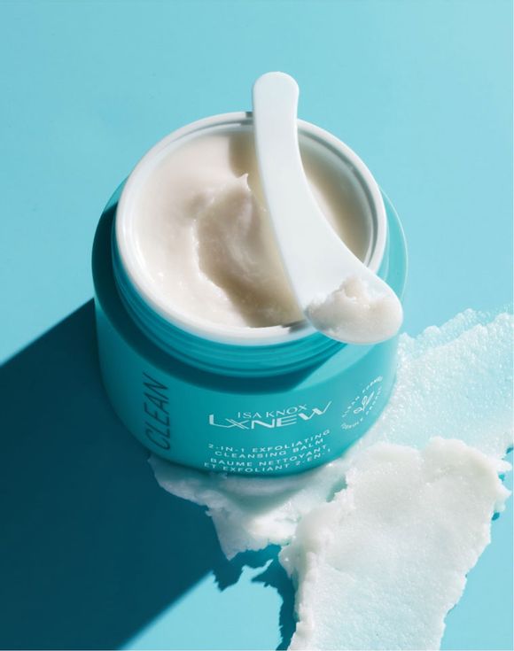 Isa Knox LXNEW Clean 2-In-1 Exfoliating Cleansing Balm - Helps remove makeup and impurities with bamboo stem powder and panthenol (provitamin B5)