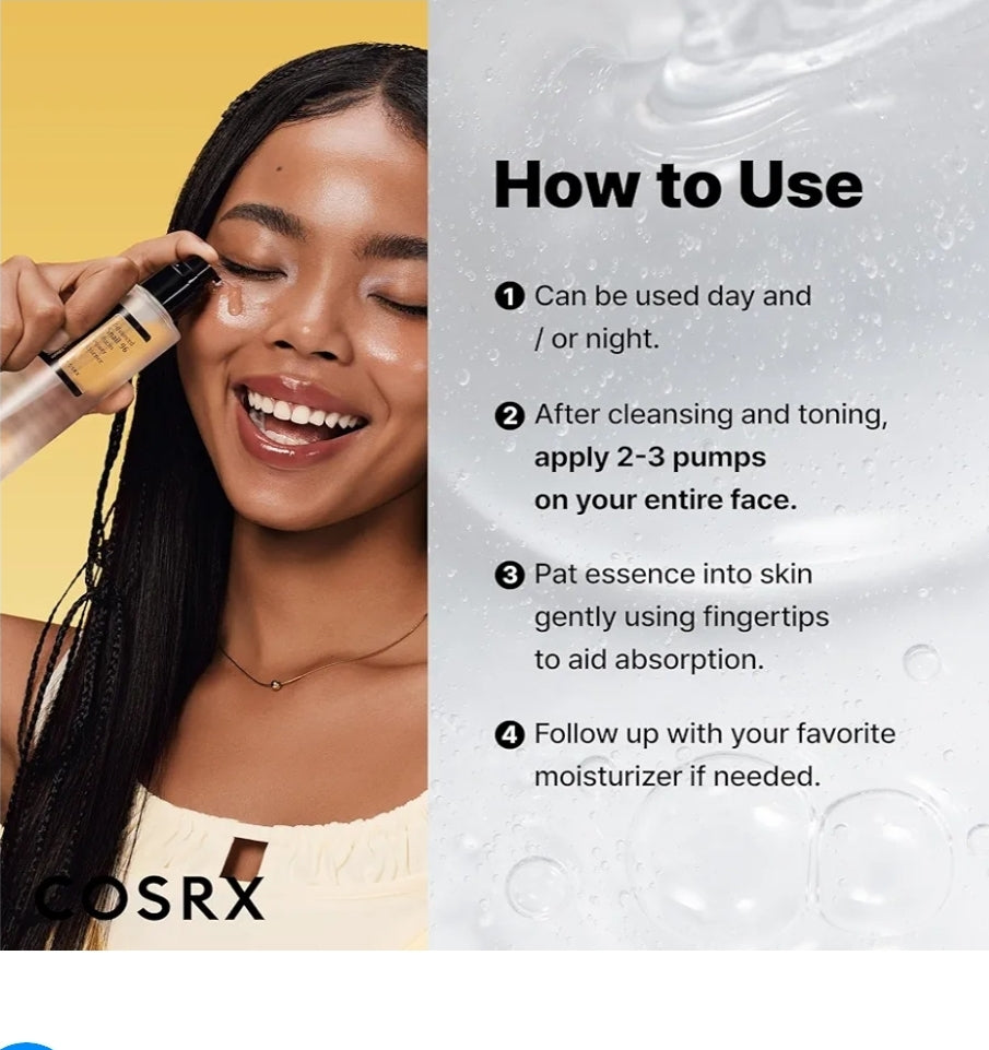 COSRX Advanced Snail 96 Mucin Power Essence - Repairing Serum, Hydrating Serum with Snail Secretion Filtrate for Dull Skin & Fine Lines
