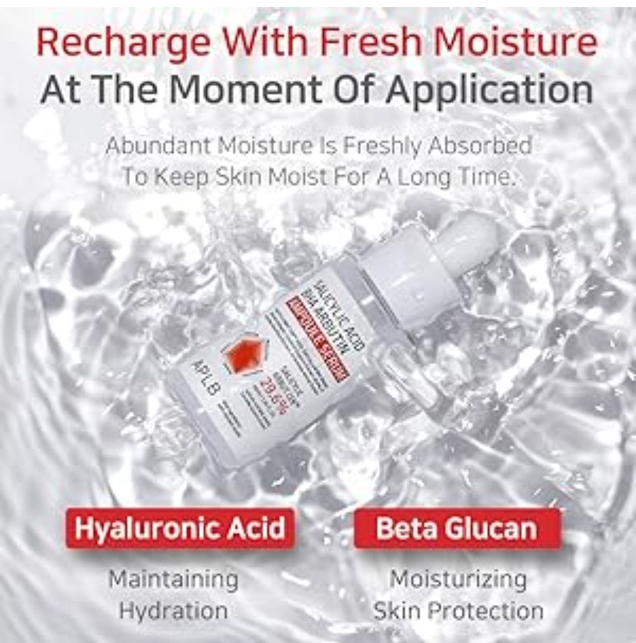 APLB Salicylic Acid BHA Arbutin Ampoule Serum - SALICYLIC ARBUT CEN Acne & Pore care, Long lasting moisturizing, improves texture