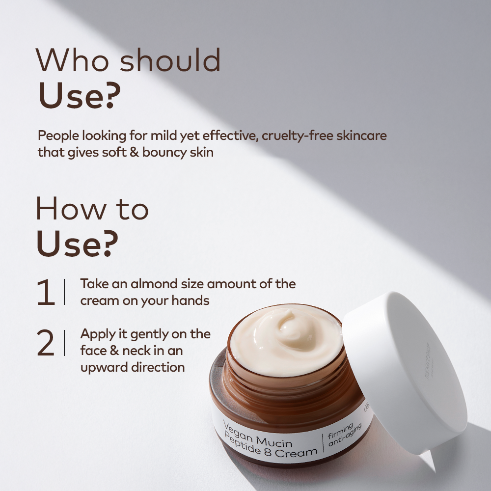The Face Shop Alltimate Vegan Mucin Peptide 8 Cream - Hydrating, Firming Anti-Aging Cream