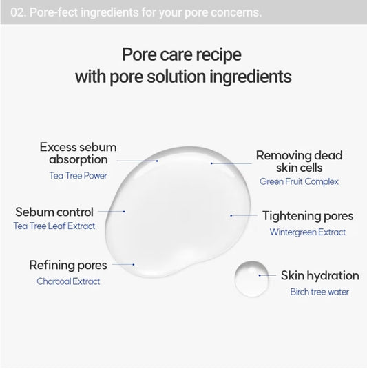 ROVECTIN Pore Care No-Sebum Pad for Sebum Clearing and Pore Clearing with Green Fruit Complex, Gentle Exfoliating Pads - 60 Pads
