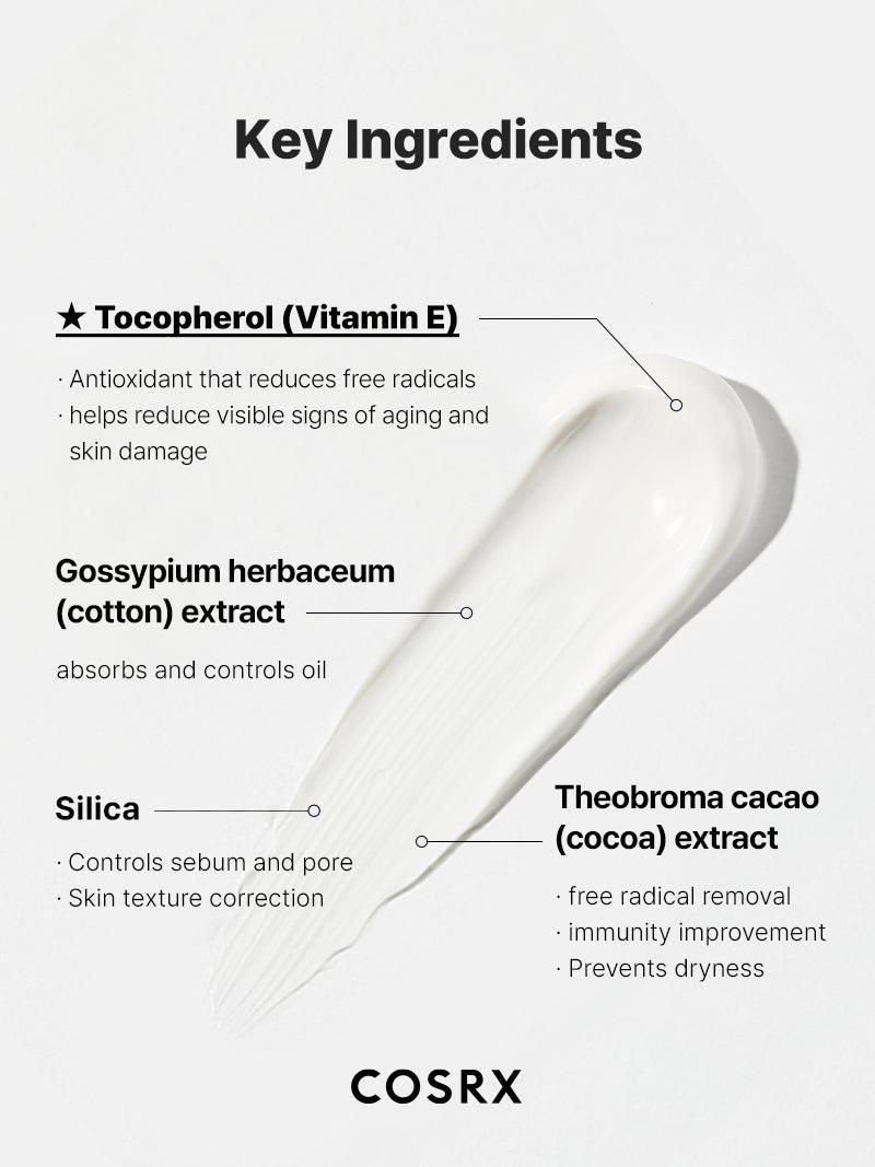 COSRX Vitamin E Vitalizing Sunscreen SPF 50+ - With vitamin E, antioxidant protection