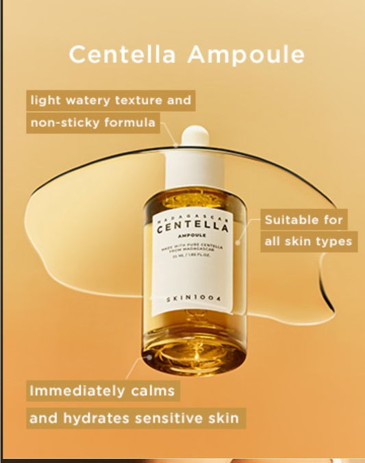 SKIN1004 Madagascar Centella Ampoule - Serum 1.85oz - Redness and Irritation Relief, calms and hydrates