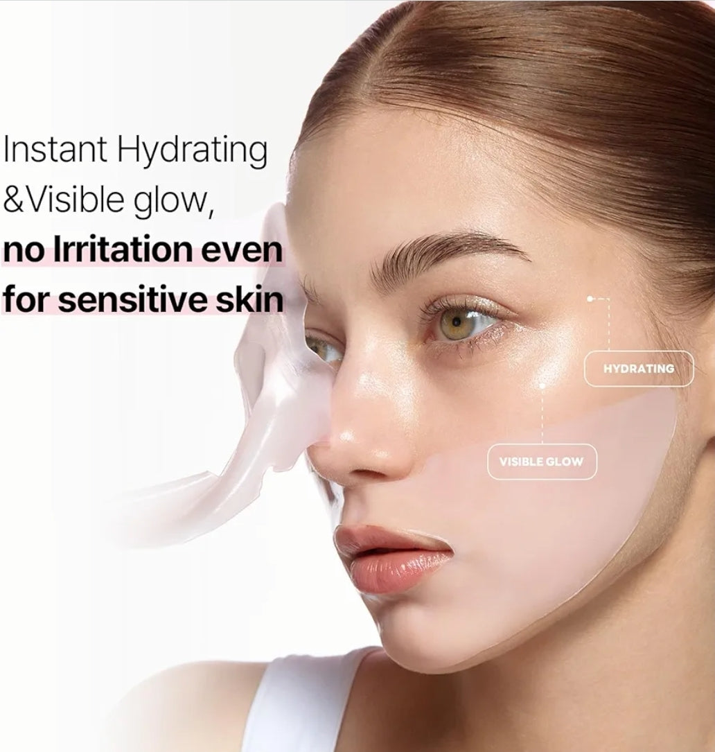 ROUND LAB Camellia Collagen Mask - 30min Hydrogel Mask, Quick Hydration, Firming & Pore Minimizing, For sensitive skin, Micro-molecule collagen - 1 Mask