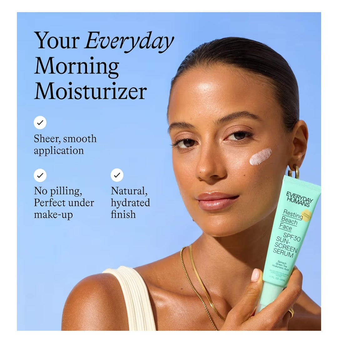 Suero protector solar facial FPS 30 Resting Beach Face de Everyday Humans