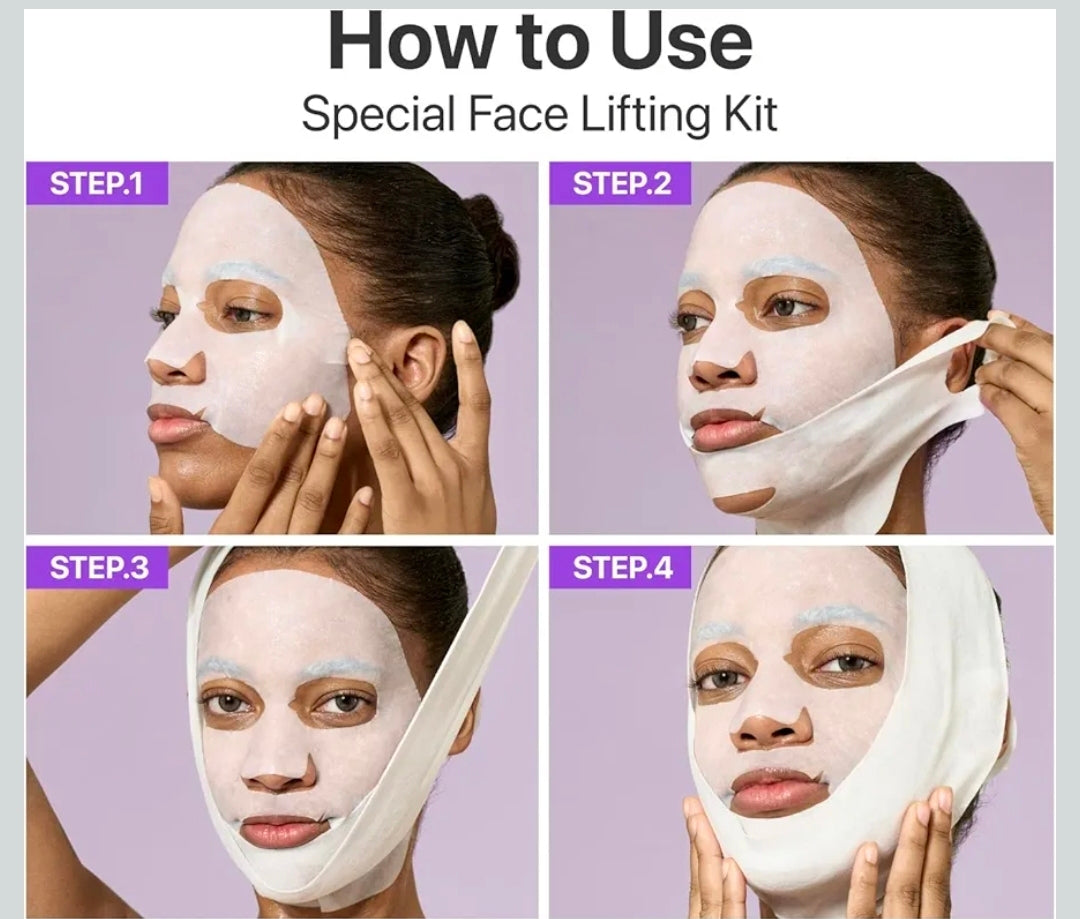 numbuzin No.9 NAD+ BIO Lifting Full Face Mask - Peptide & Collagen Two-Piece Firming Mask for a Smooth, Defined-Looking Skin Finish, 1 Mask