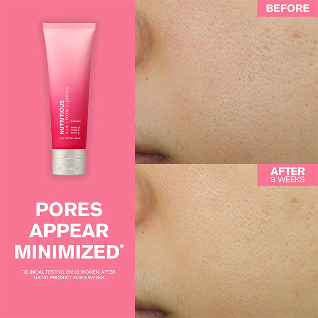 Estee Lauder Nutritious 2-in-1 Foam Cleanser/Purifying Mask - Minimizes Pores - Radiant Complexion