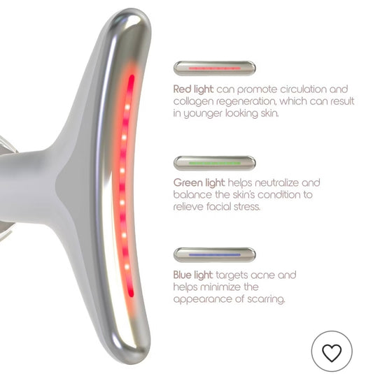 SLF Pulse Light Skin Rejuvenator - Pulse light skin rejuvenator with heat, LED light therapy, and high frequency vibrations - Skincare products efficient absorption
