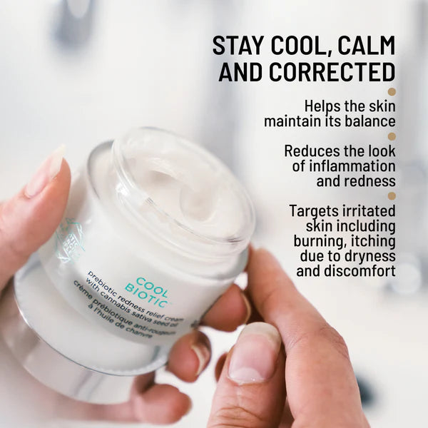 Dr. Brandt Cool Biotic Prebiotic Redness Relief Cream - Cools on contact to reduce the look of redness. Helps soothe distressed skin due to irritation and itching