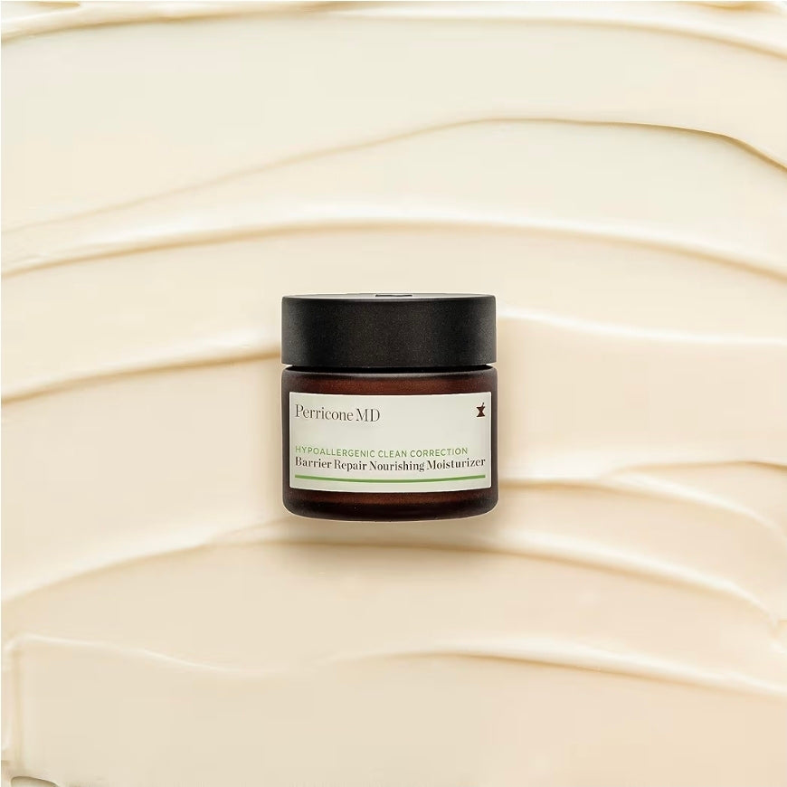 Perricone MD Hypoallergenic Clean Correction Barrier Repair Nourishing Moisturizer: humectante eficaz que mejora el aspecto de la elasticidad de la piel al tiempo que suaviza la apariencia de líneas y arrugas.