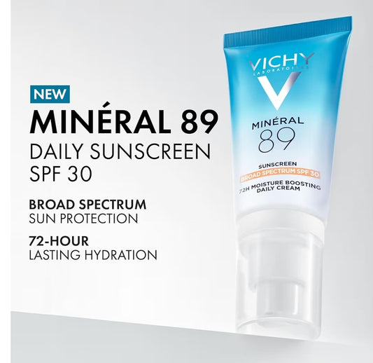 Vichy Minéral 89 Face Sunscreen SPF 30 - Hydrating Daily Sunscreen For Face